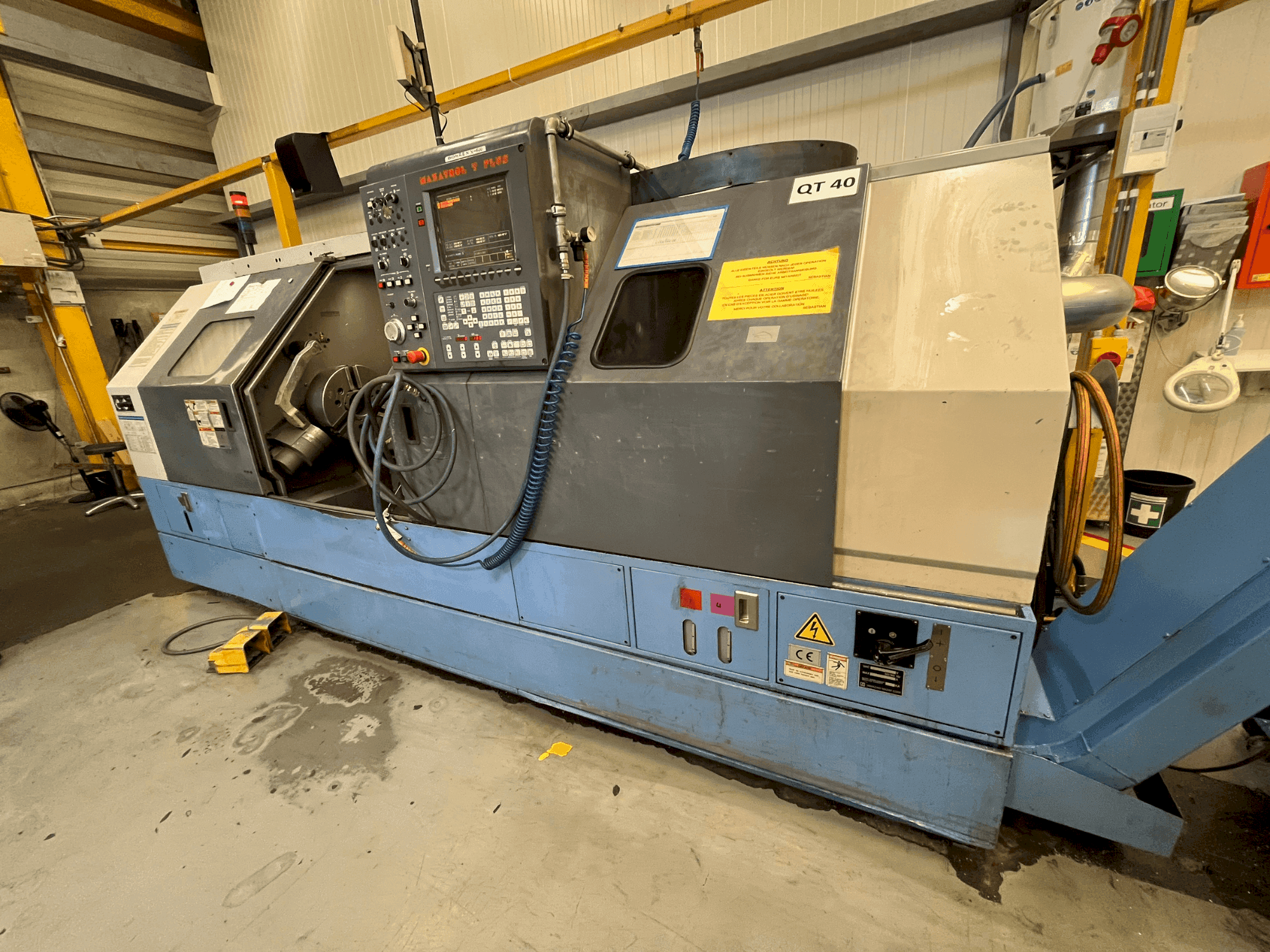 Front view of Mazak QT-40 machine