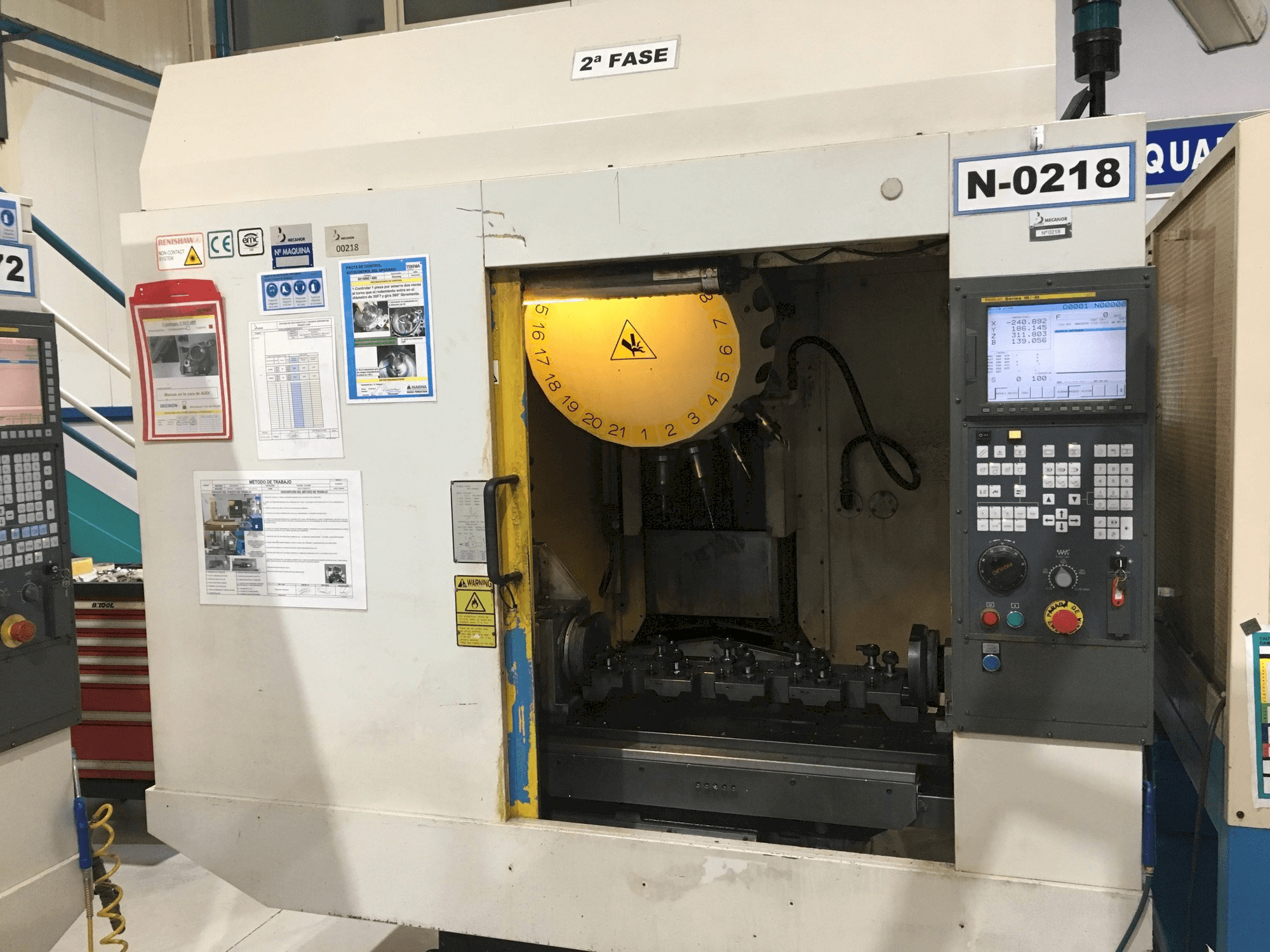 Front view of FANUC Robodrill alfa-T-21iDL machine