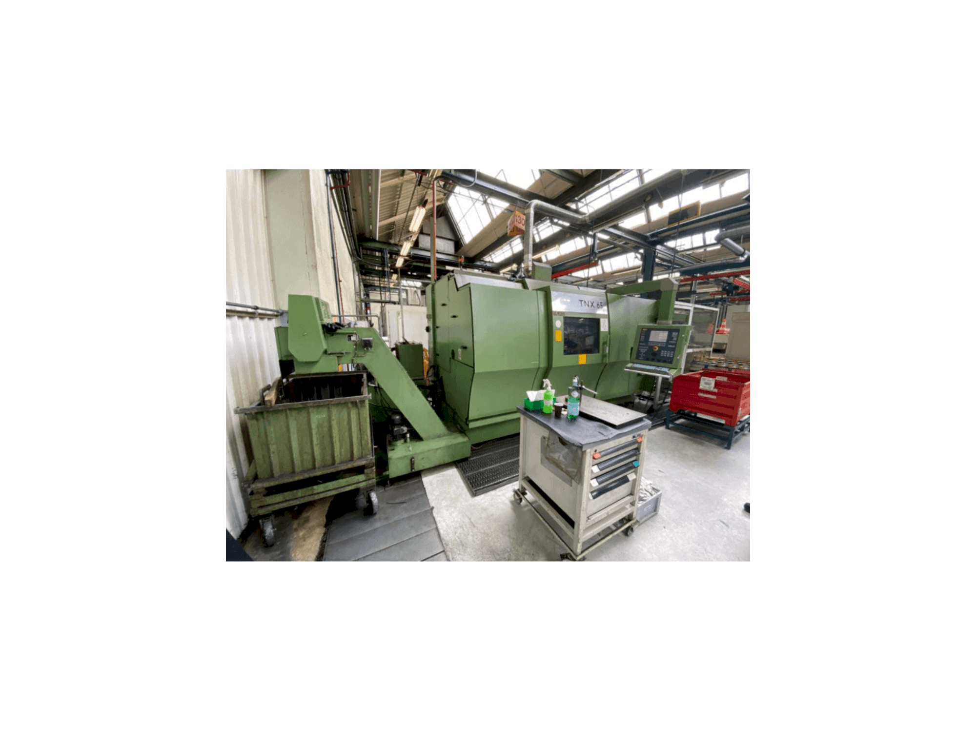 Front view of TRAUB TNX 65 machine