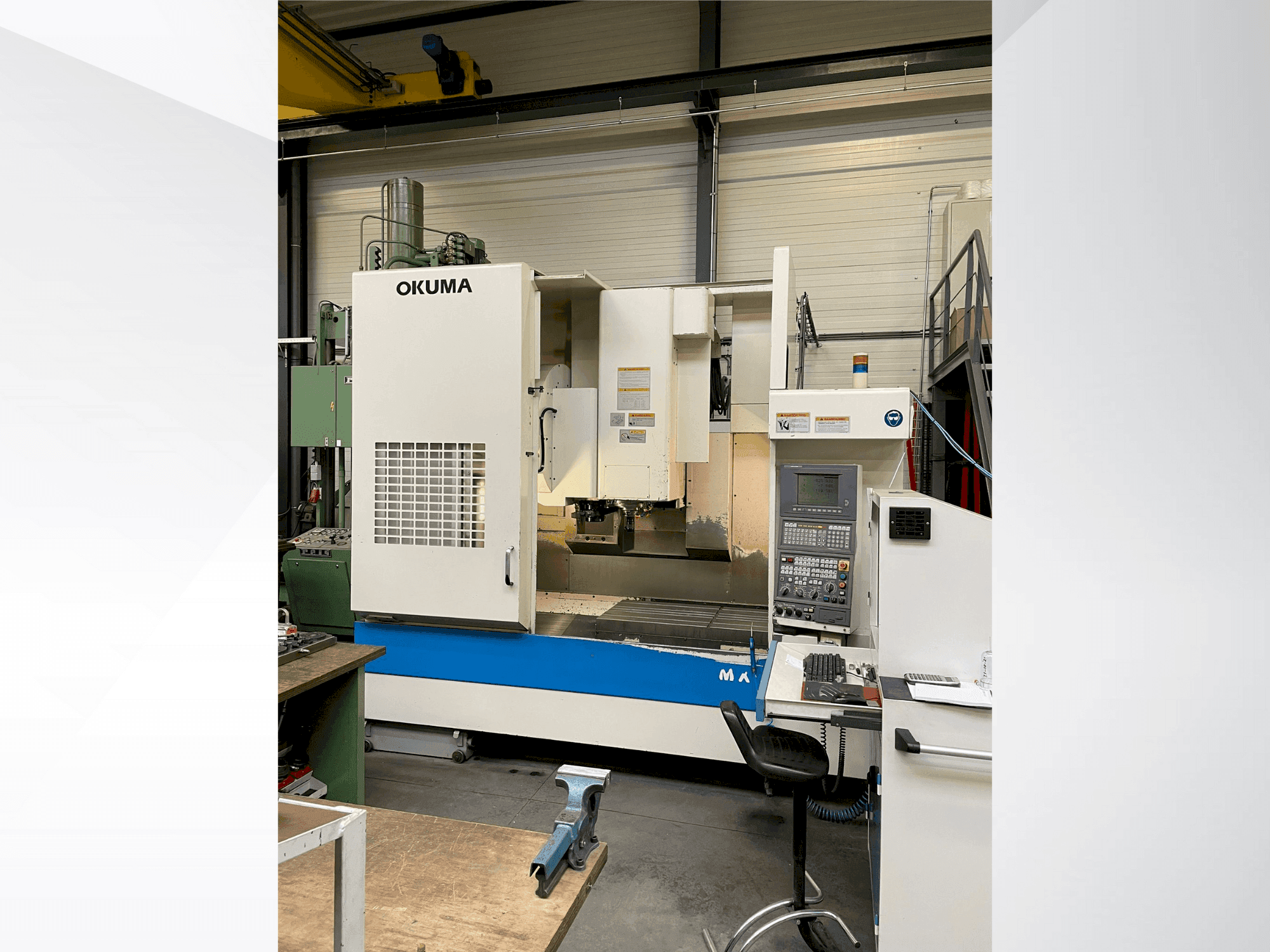 Front view of Okuma MX-55VB machine