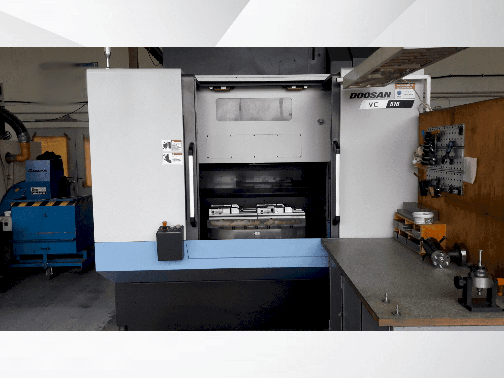 Front view of DOOSAN VC 510 machine