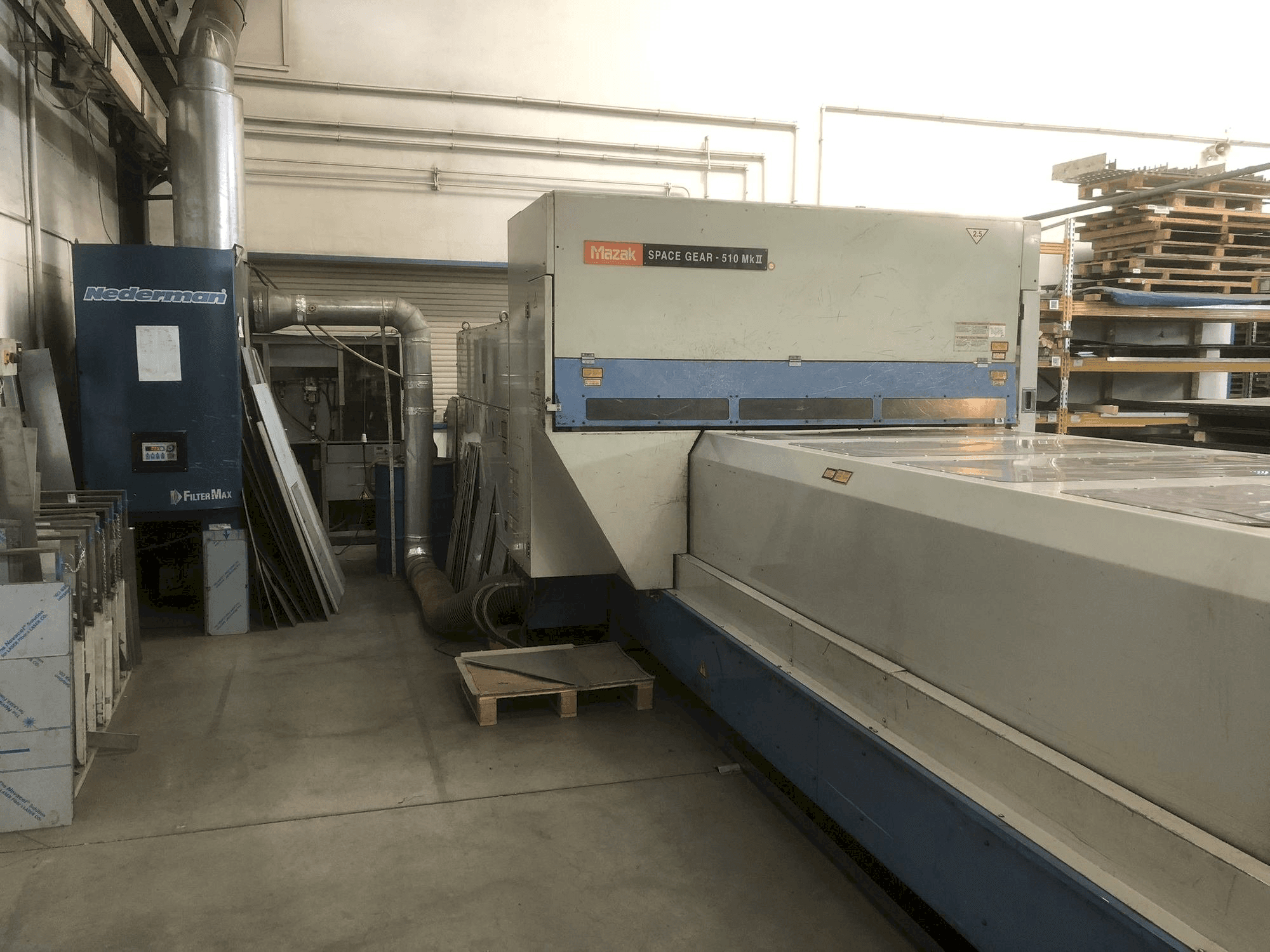 Front view of Mazak SPACE GEAR-510 Mk II machine