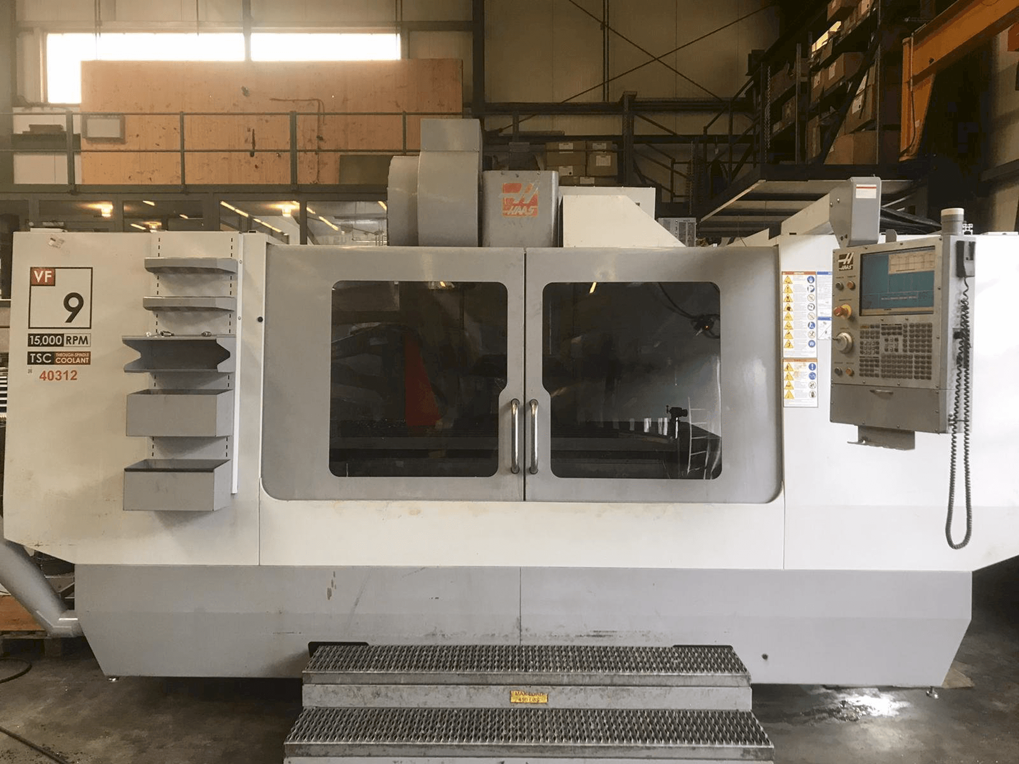 Front view of HAAS VF-9 machine