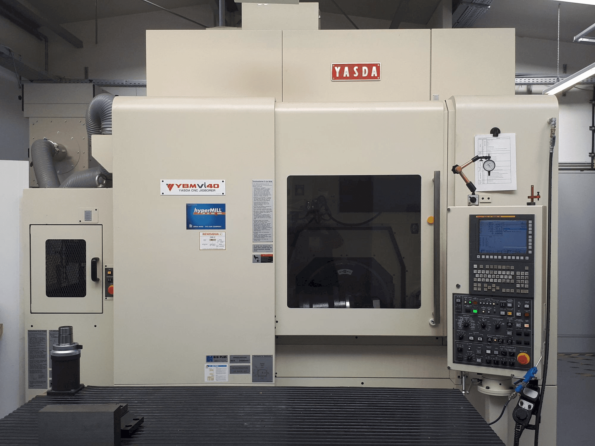 Front view of YASDA YBM Vi40 machine
