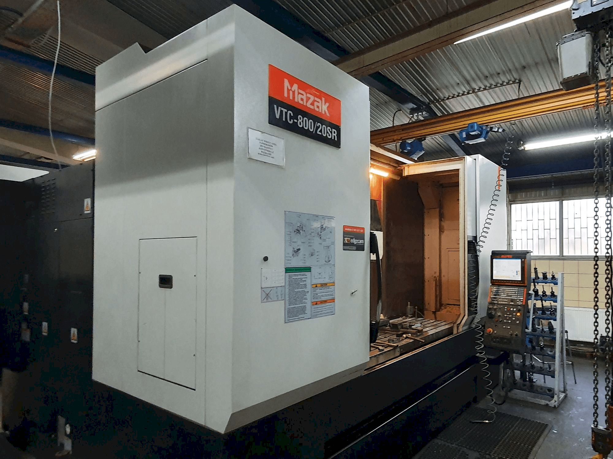 Front view of Mazak VTC-800/20SR machine