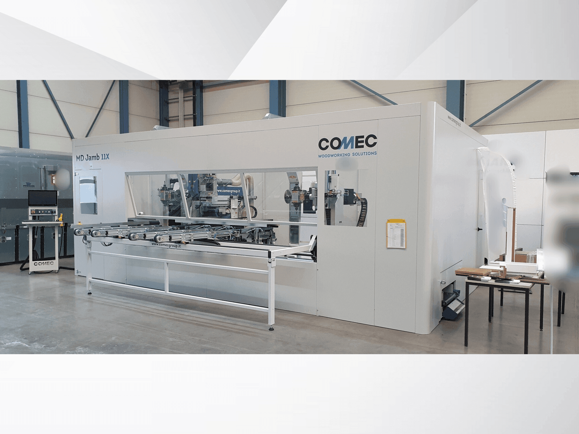 Front view of COMEC MD JAM machine